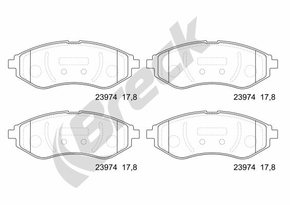 Set placute frana,frana disc 23974 00 702 00 BRECK